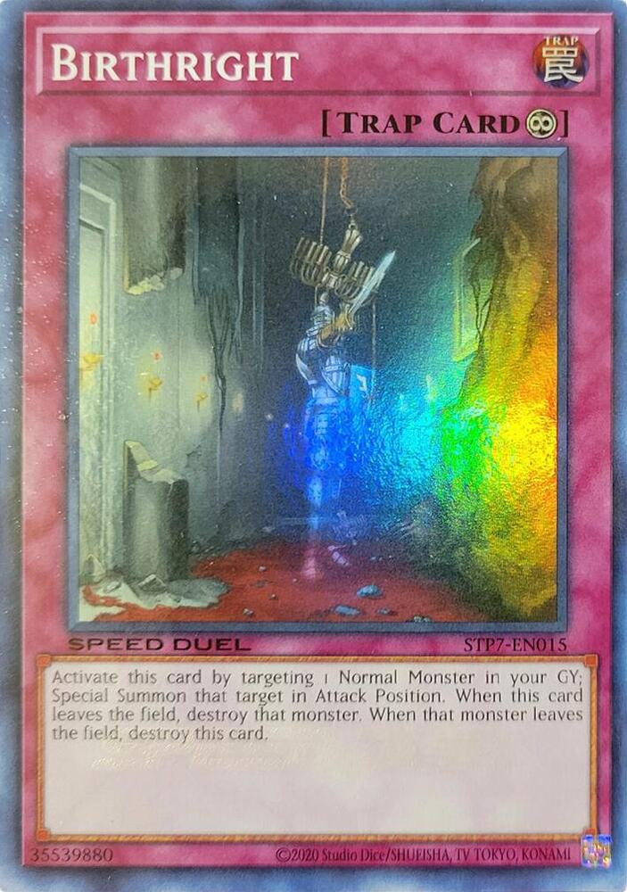 Birthright STP7-EN015 card from Speed Duel: Tournament Pack 7