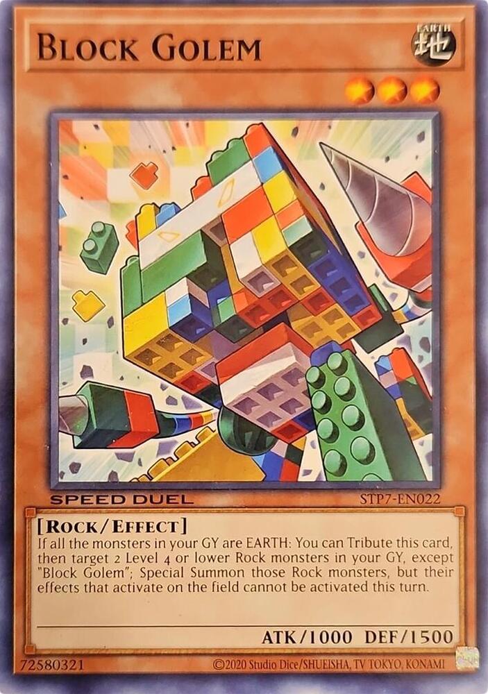 Block Golem STP7-EN022 card from Speed Duel: Tournament Pack 7