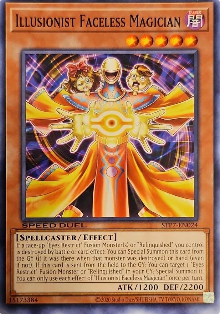 Illusionist Faceless Magician STP7-EN024 card from Speed Duel: Tournament Pack 7