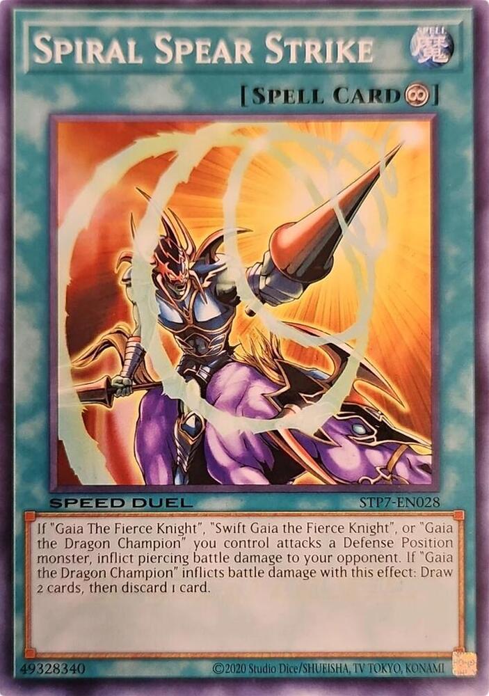 Spiral Spear Strike STP7-EN028 card from Speed Duel: Tournament Pack 7