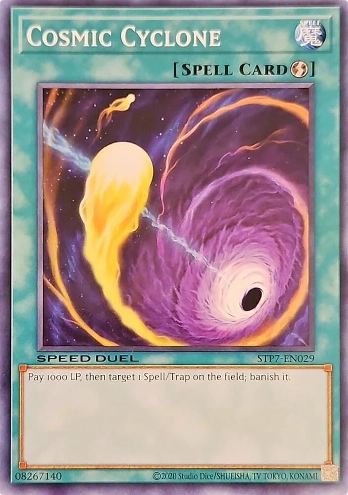 Cosmic Cyclone STP7-EN029 card from Speed Duel: Tournament Pack 7