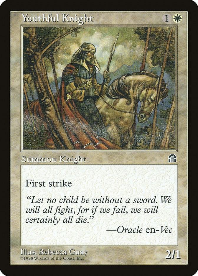 Youthful Knight card from Stronghold