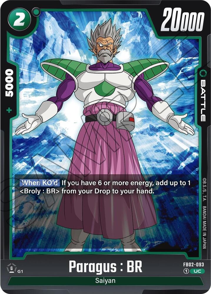 Paragus : BR FB02-093 card from Blazing Aura