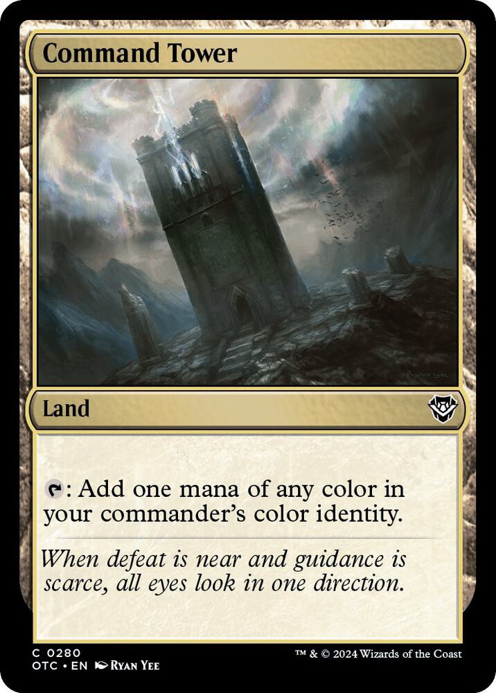 Command Tower 280 card from Commander: Outlaws of Thunder Junction
