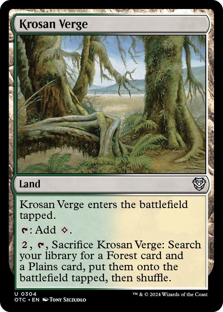 Krosan Verge 304 card from Commander: Outlaws of Thunder Junction