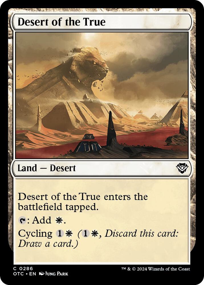 Desert of the True 286 card from Commander: Outlaws of Thunder Junction