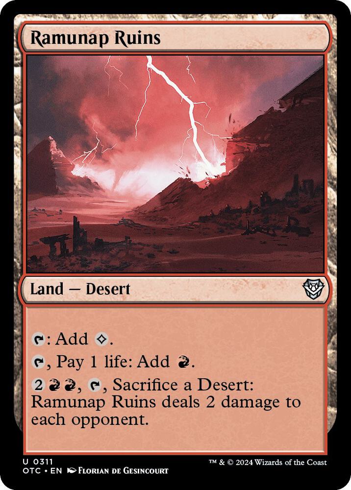 Ramunap Ruins 311 card from Commander: Outlaws of Thunder Junction