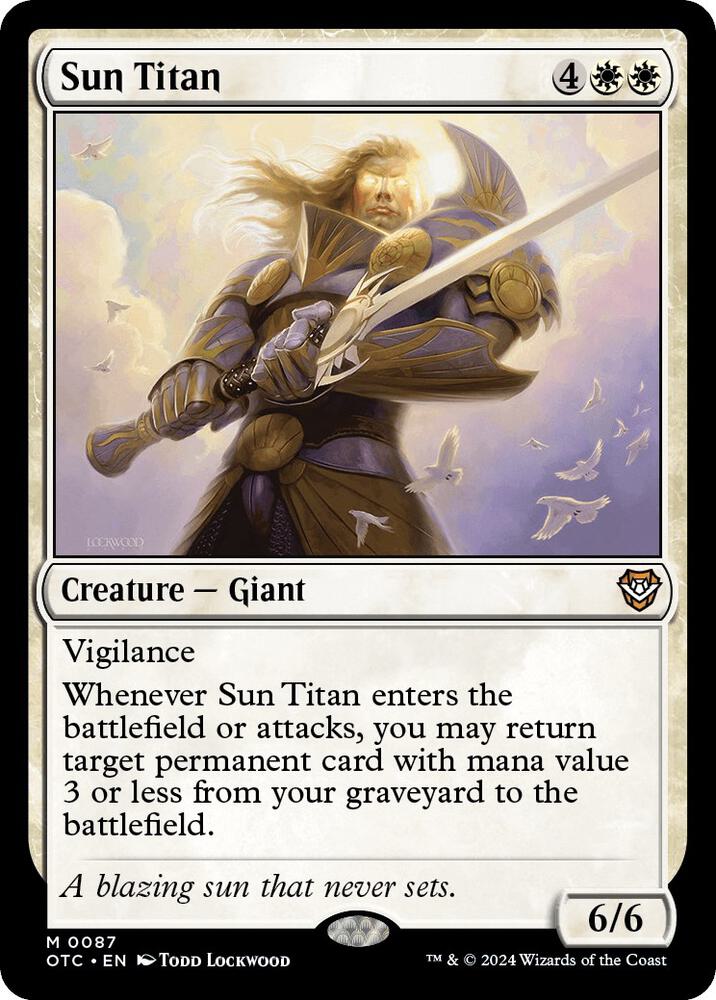 Sun Titan 87 card from Commander: Outlaws of Thunder Junction