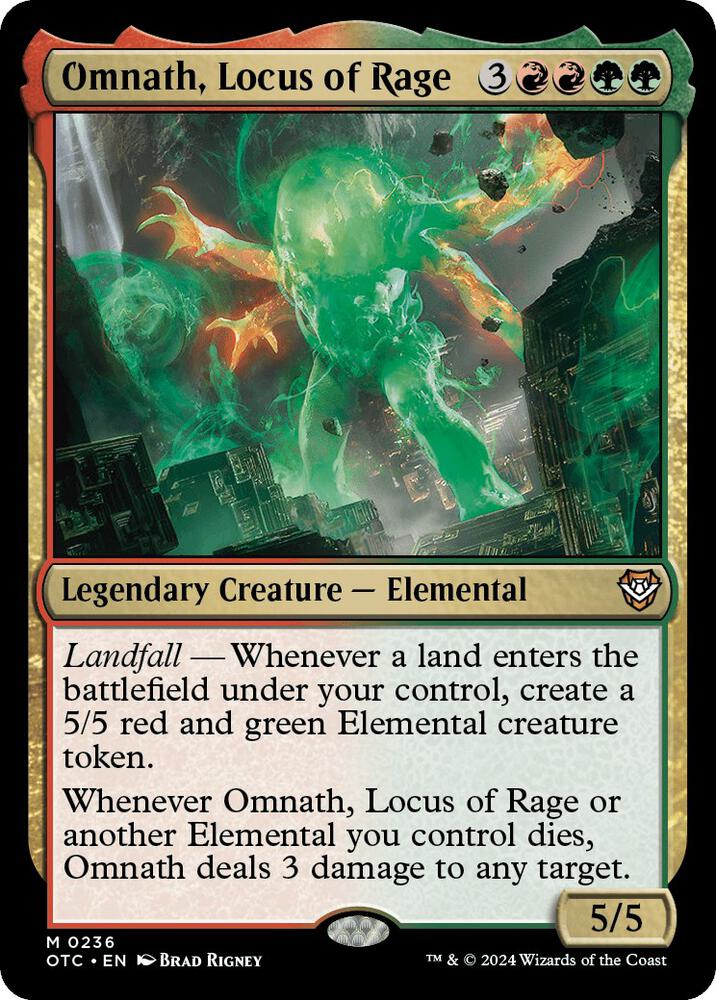 Omnath, Locus of Rage 236 card from Commander: Outlaws of Thunder Junction