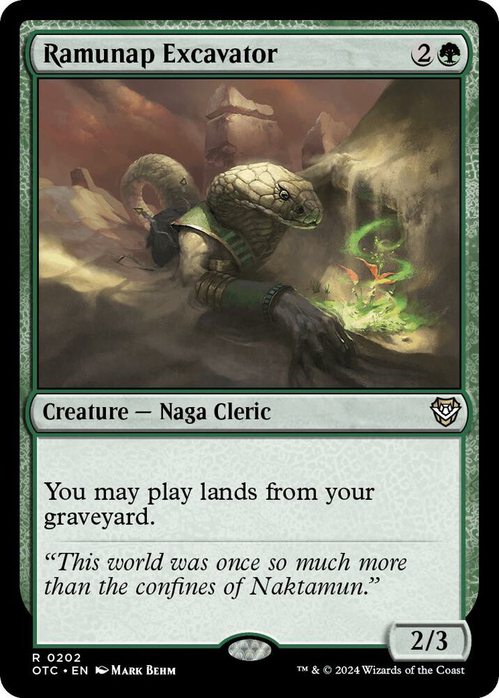 Ramunap Excavator 202 card from Commander: Outlaws of Thunder Junction