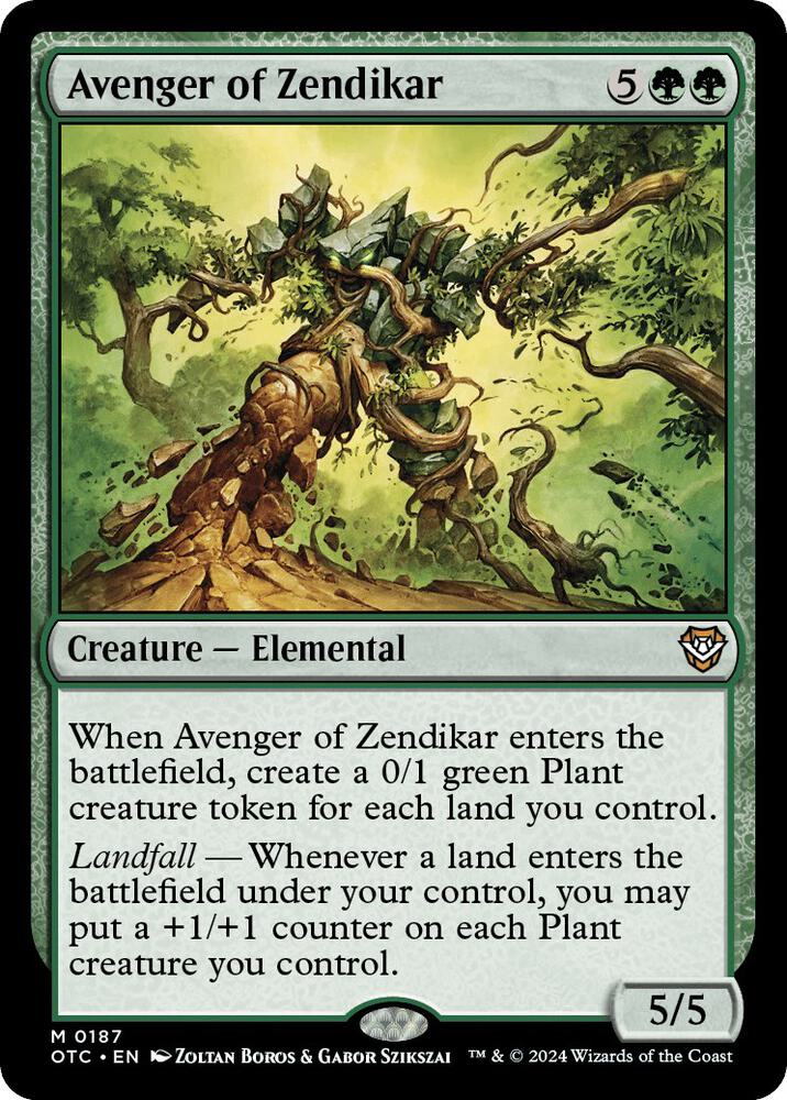 Avenger of Zendikar 187 card from Commander: Outlaws of Thunder Junction