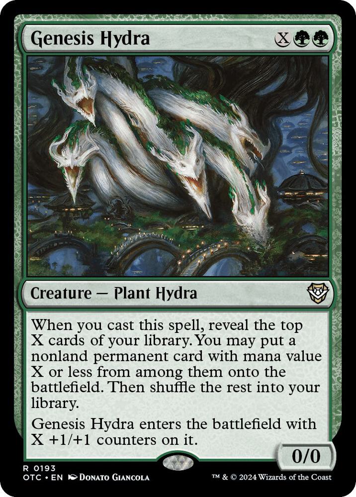 Genesis Hydra 193 card from Commander: Outlaws of Thunder Junction