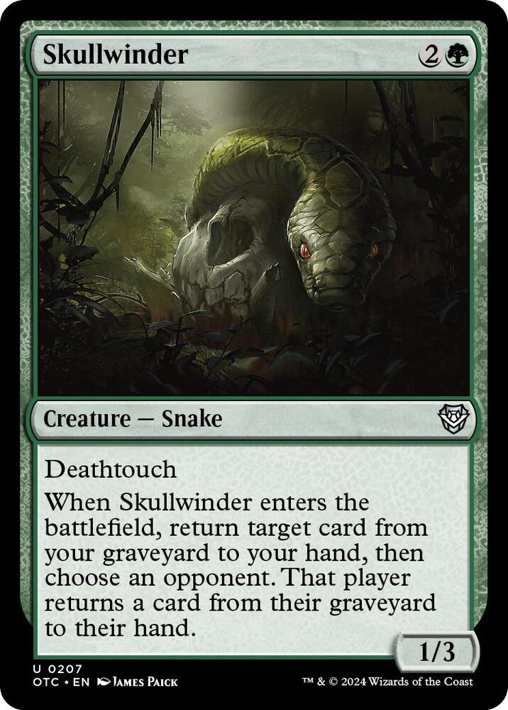 Skullwinder 207 card from Commander: Outlaws of Thunder Junction