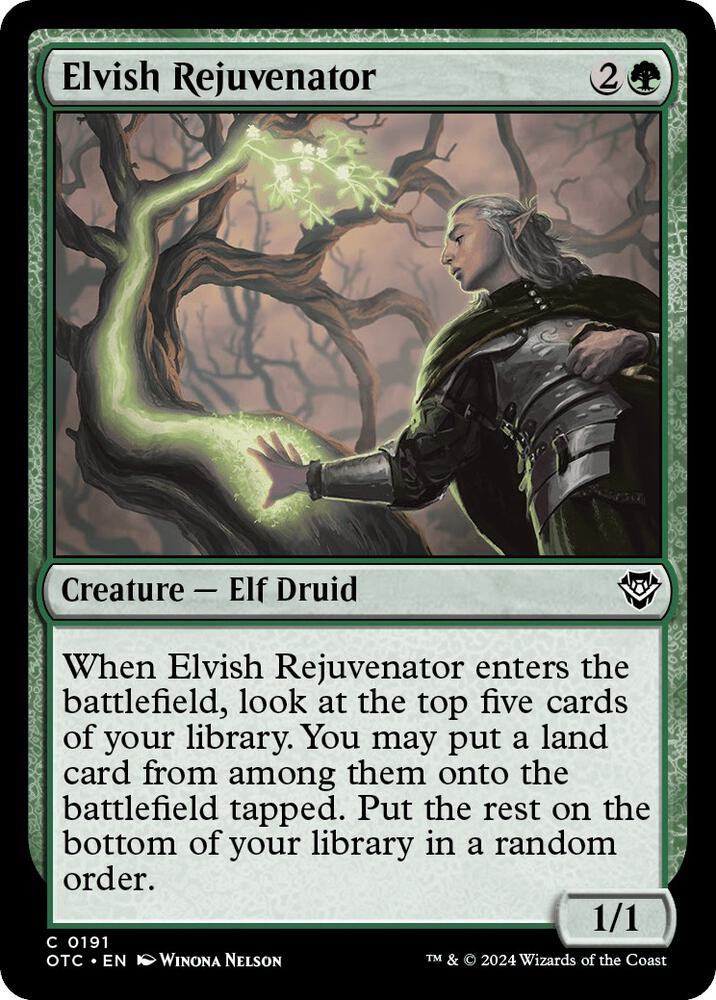 Elvish Rejuvenator 191 card from Commander: Outlaws of Thunder Junction