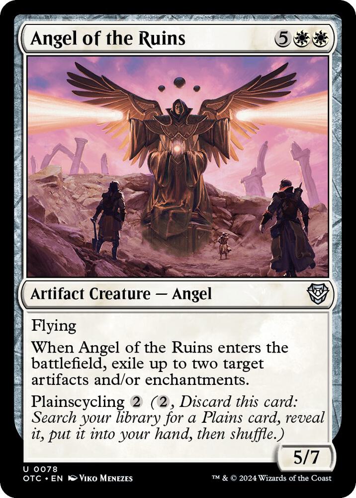 Angel of the Ruins 78 card from Commander: Outlaws of Thunder Junction