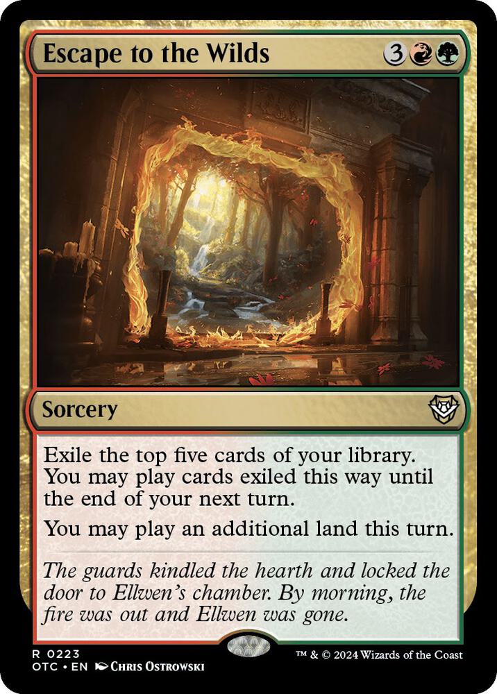 Escape to the Wilds 223 card from Commander: Outlaws of Thunder Junction