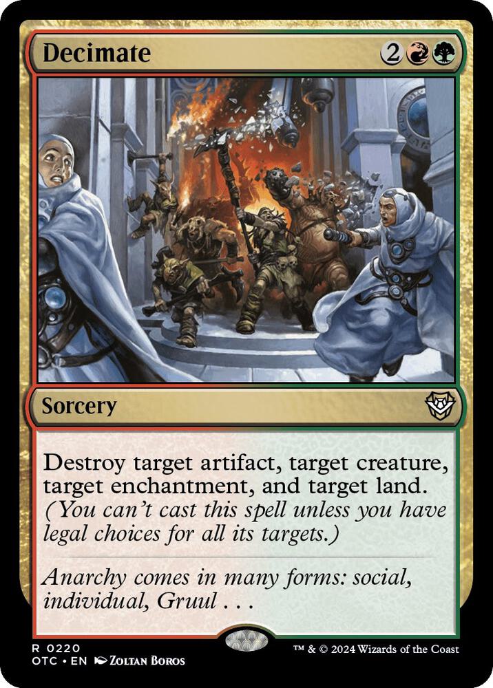 Decimate 220 card from Commander: Outlaws of Thunder Junction