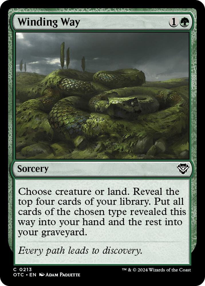 Winding Way 213 card from Commander: Outlaws of Thunder Junction