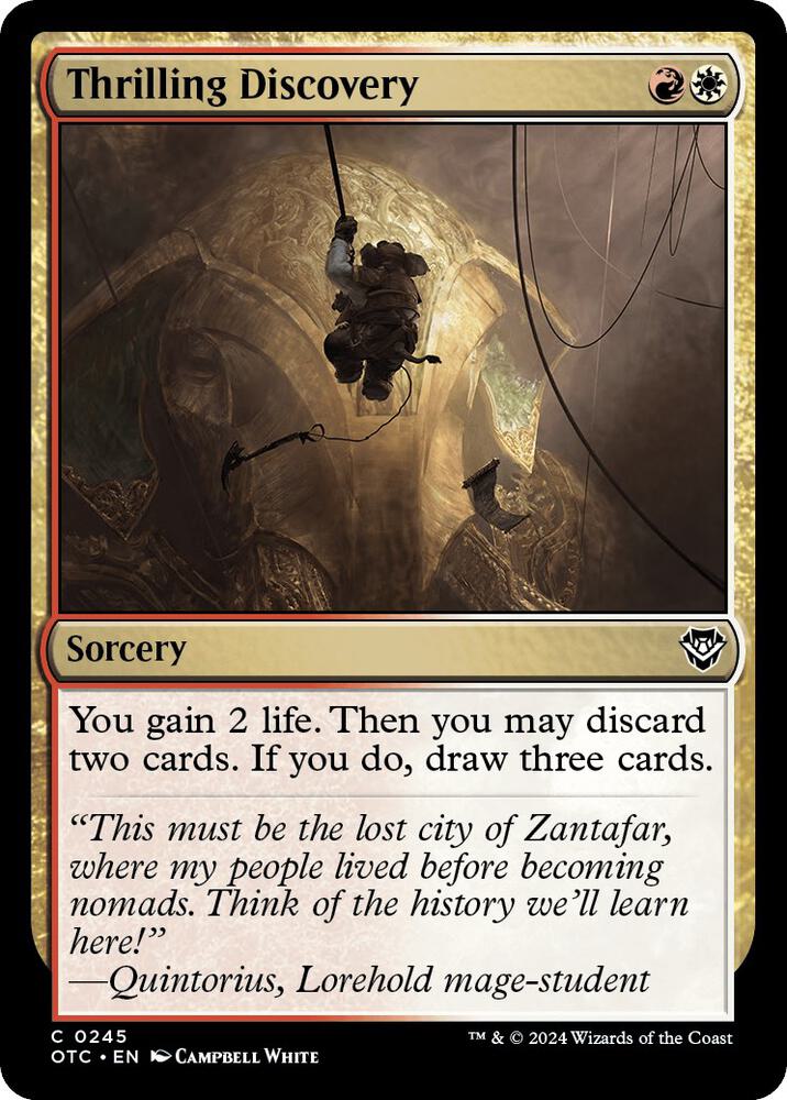 Thrilling Discovery 245 card from Commander: Outlaws of Thunder Junction