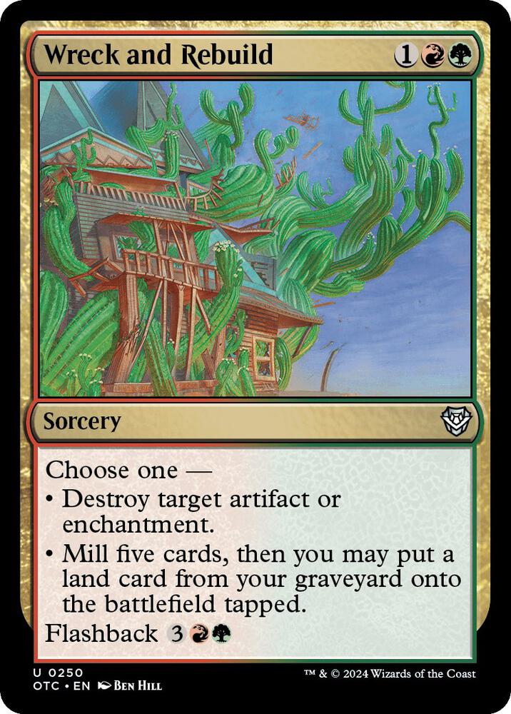 Wreck and Rebuild 250 card from Commander: Outlaws of Thunder Junction