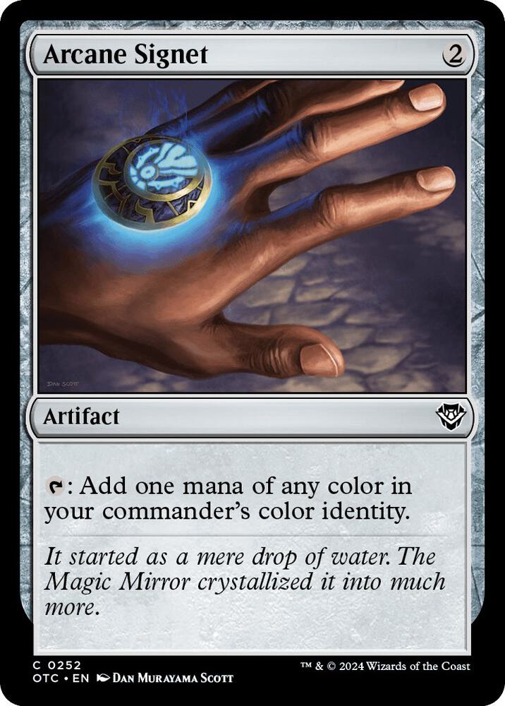 Arcane Signet 252 card from Commander: Outlaws of Thunder Junction