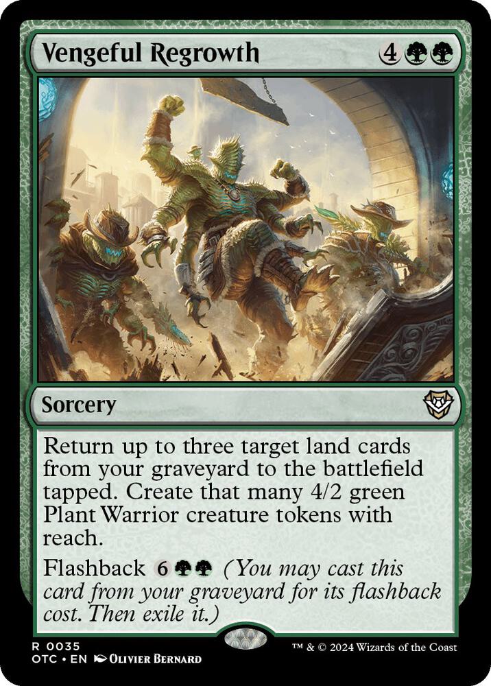 Vengeful Regrowth 35 card from Commander: Outlaws of Thunder Junction