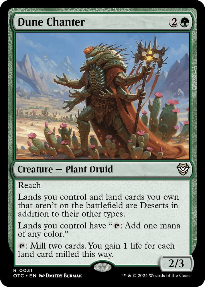 Dune Chanter 31 card from Commander: Outlaws of Thunder Junction