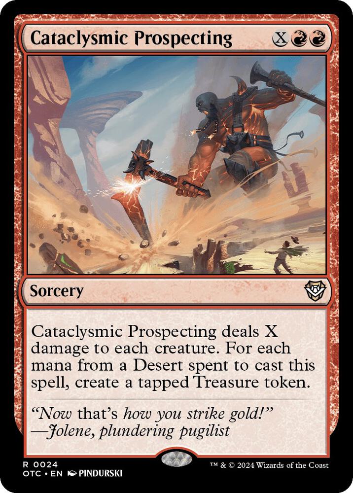 Cataclysmic Prospecting 24 card from Commander: Outlaws of Thunder Junction