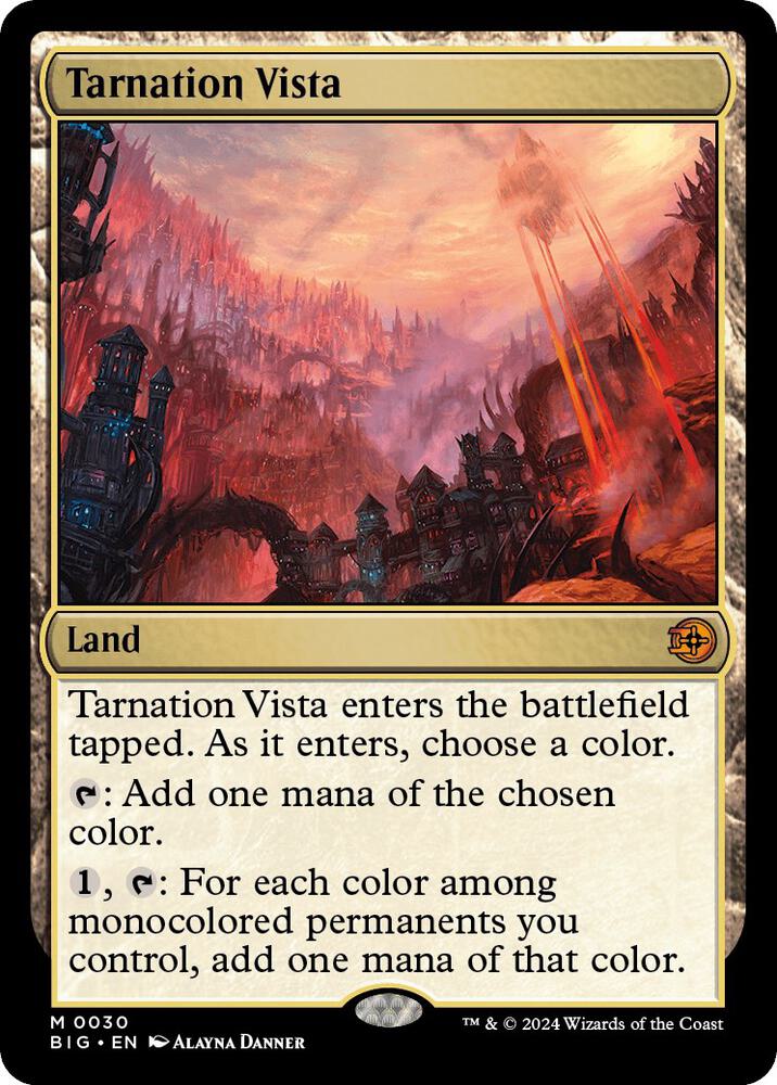 Tarnation Vista 30 card from Outlaws of Thunder Junction: The Big Score