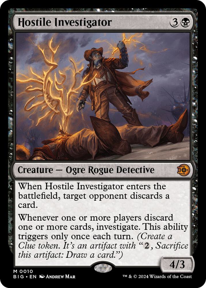 Hostile Investigator 10 card from Outlaws of Thunder Junction: The Big Score