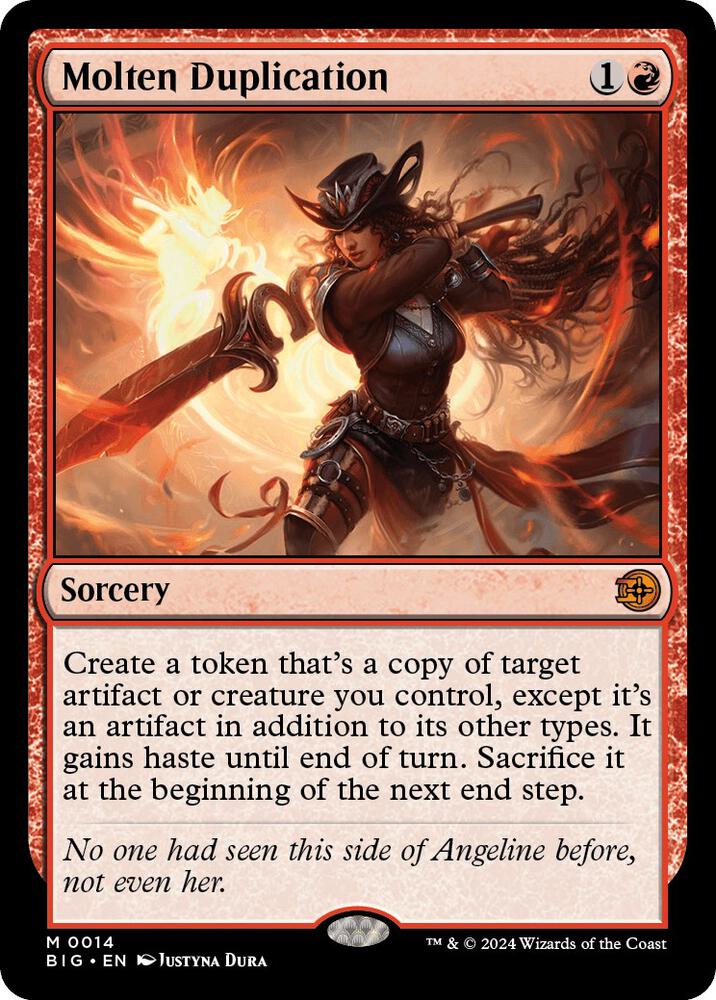 Molten Duplication 14 card from Outlaws of Thunder Junction: The Big Score
