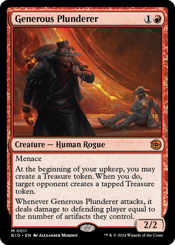 Generous Plunderer 11 card from Outlaws of Thunder Junction: The Big Score