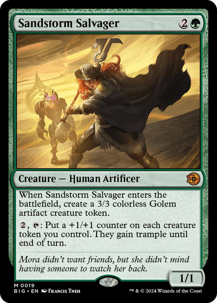 Sandstorm Salvager 19 card from Outlaws of Thunder Junction: The Big Score