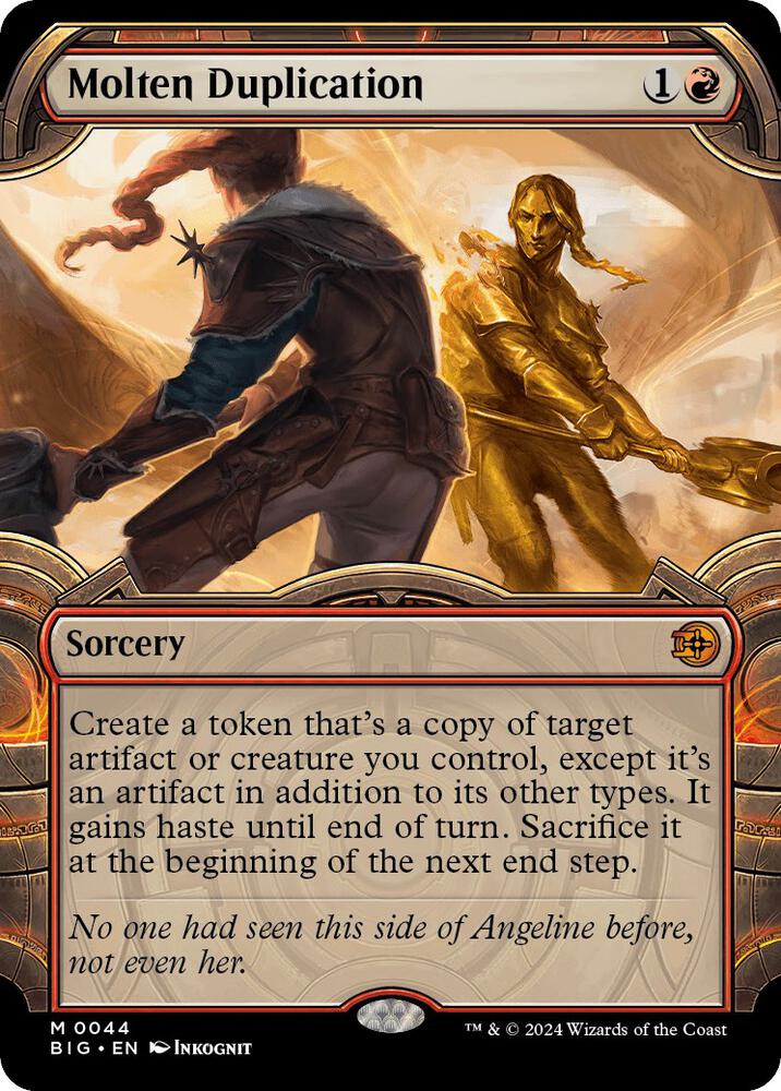 Molten Duplication (Showcase) 44 card from Outlaws of Thunder Junction: The Big Score