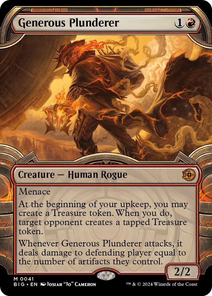 Generous Plunderer (Showcase) 41 card from Outlaws of Thunder Junction: The Big Score