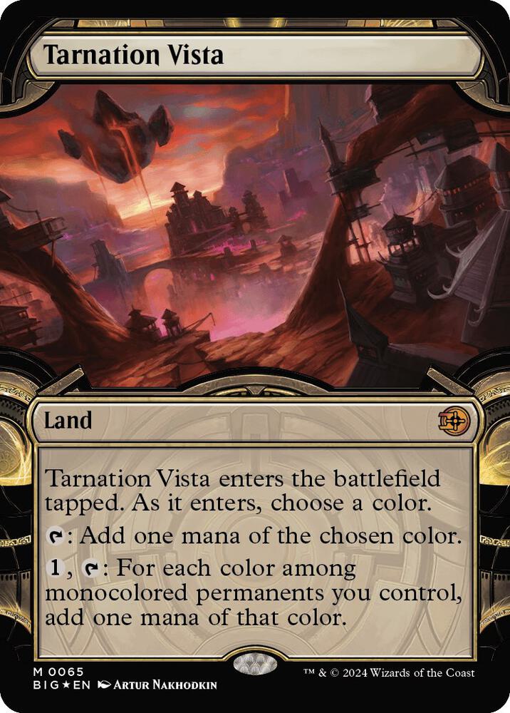 Tarnation Vista (Showcase) (Raised Foil) 65 card from Outlaws of Thunder Junction: The Big Score