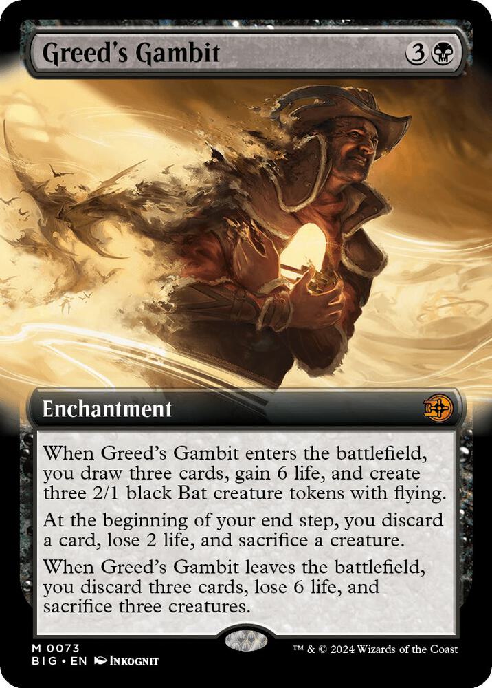Greed's Gambit (Extended Art) 73 card from Outlaws of Thunder Junction: The Big Score