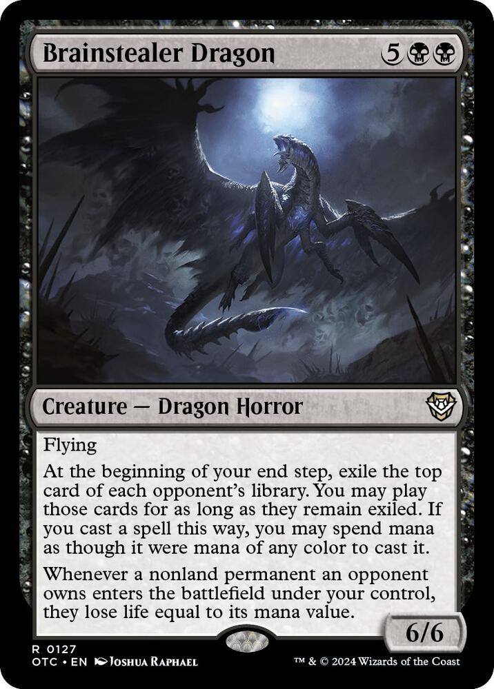 Brainstealer Dragon 127 card from Commander: Outlaws of Thunder Junction