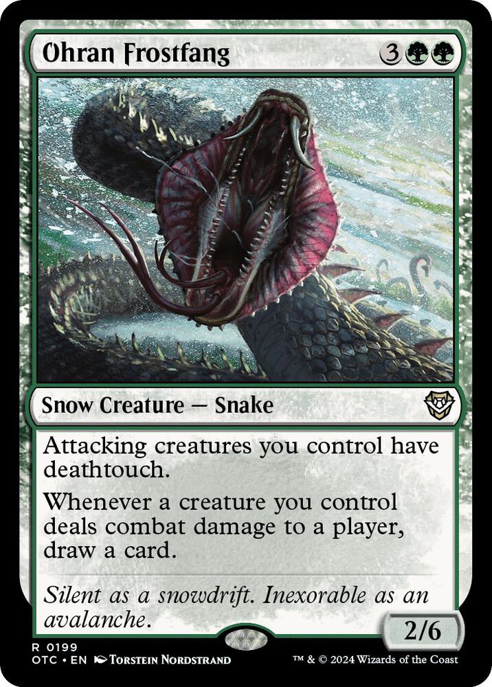 Ohran Frostfang 199 card from Commander: Outlaws of Thunder Junction