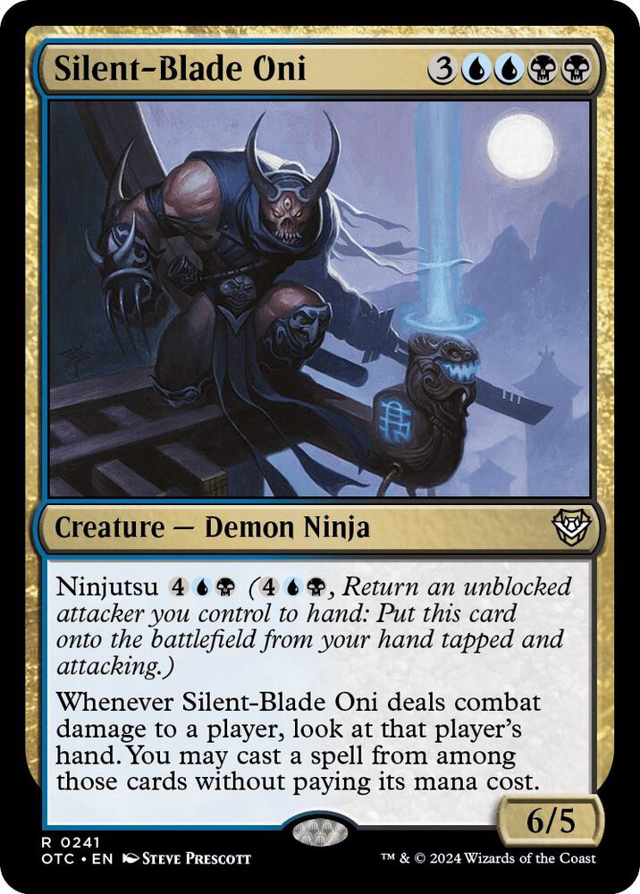 Silent-Blade Oni 241 card from Commander: Outlaws of Thunder Junction