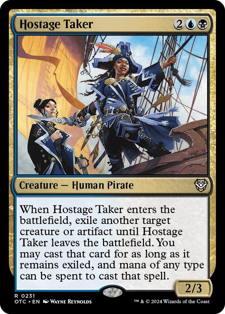Hostage Taker 231 card from Commander: Outlaws of Thunder Junction
