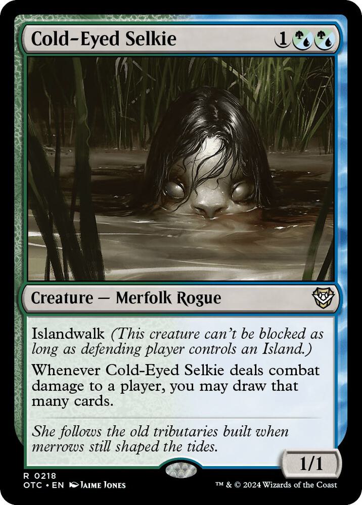 Cold-Eyed Selkie 218 card from Commander: Outlaws of Thunder Junction