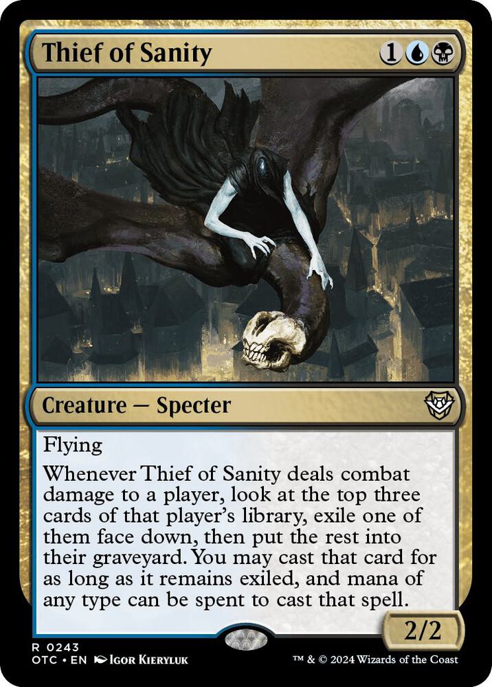 Thief of Sanity 243 card from Commander: Outlaws of Thunder Junction
