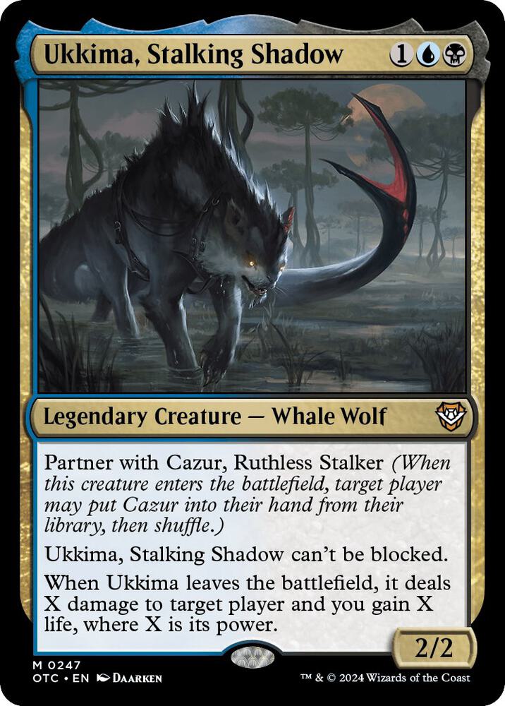Ukkima, Stalking Shadow 247 card from Commander: Outlaws of Thunder Junction