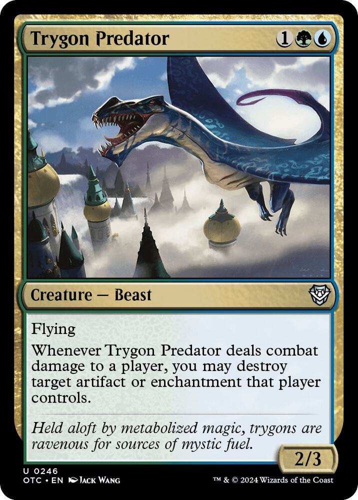 Trygon Predator 246 card from Commander: Outlaws of Thunder Junction