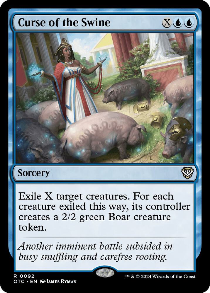 Curse of the Swine 92 card from Commander: Outlaws of Thunder Junction