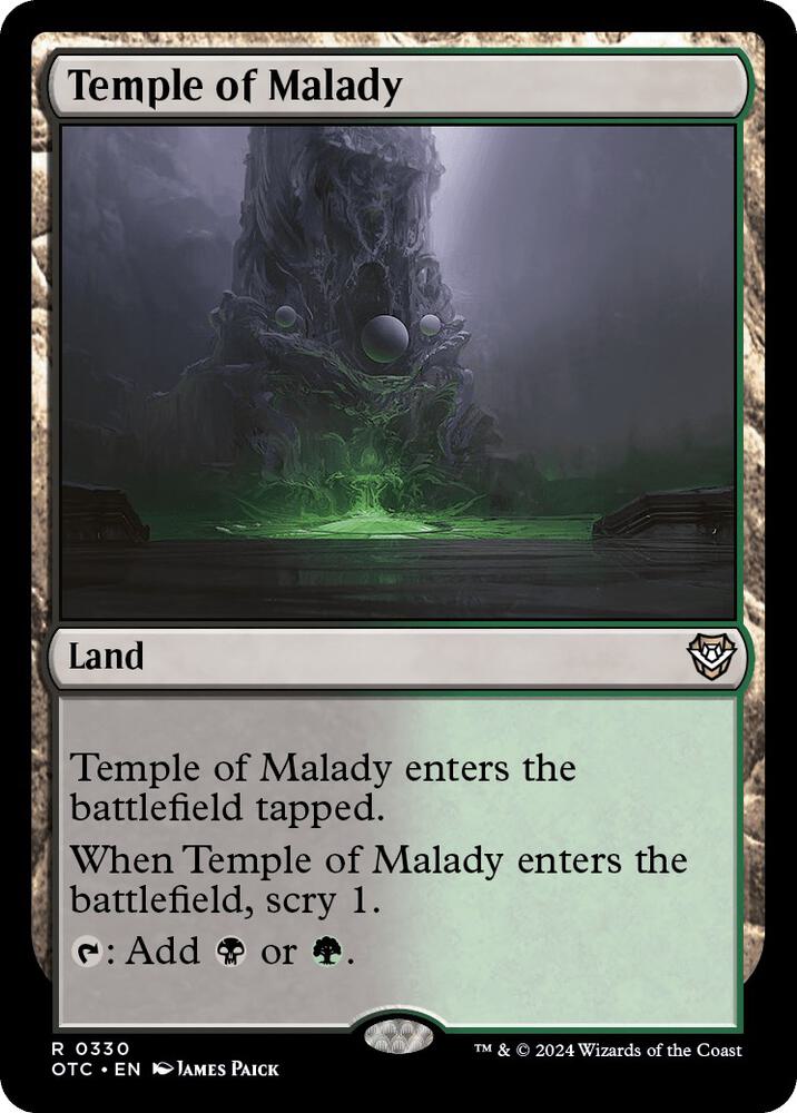 Temple of Malady 330 card from Commander: Outlaws of Thunder Junction