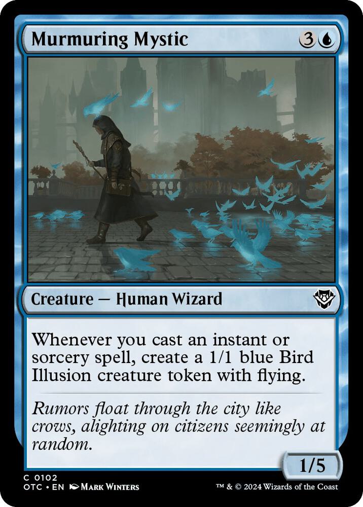 Murmuring Mystic 102 card from Commander: Outlaws of Thunder Junction