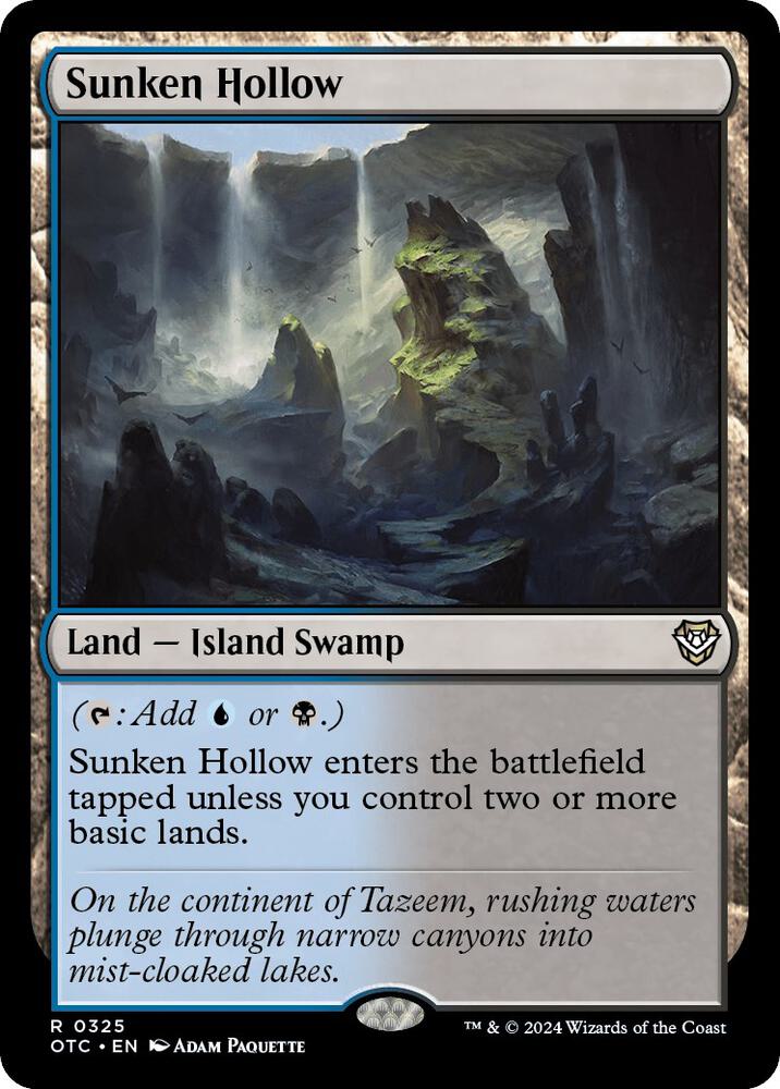 Sunken Hollow 325 card from Commander: Outlaws of Thunder Junction