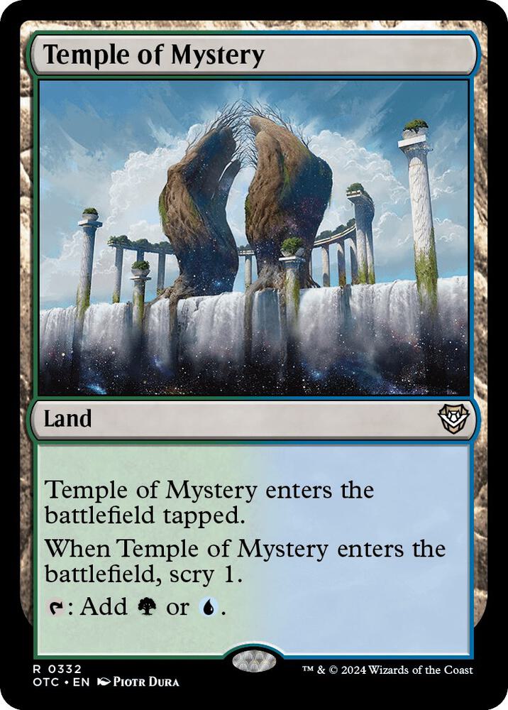 Temple of Mystery 332 card from Commander: Outlaws of Thunder Junction